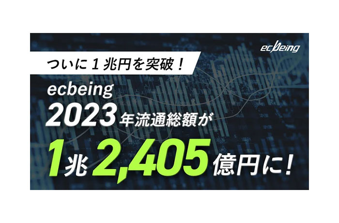 ecbeing 2023年流通総額が1兆2,405億円に