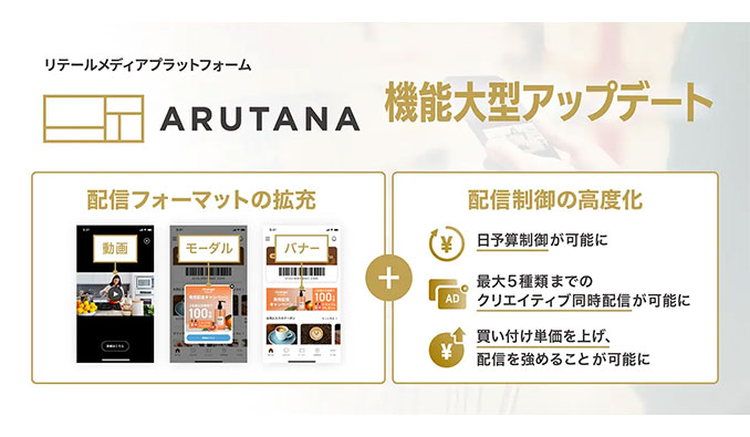 DearOne、累計約3,300万MAUのリテール公式アプリ群に横断的に広告配信ができる「ARUTANA」の機能大型アップデートを1月から順次開始